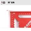 Kapro aluminum alloy triangular ruler 45 ° 90 ° woodworking ruler angle marking ruler woodworking tools 4