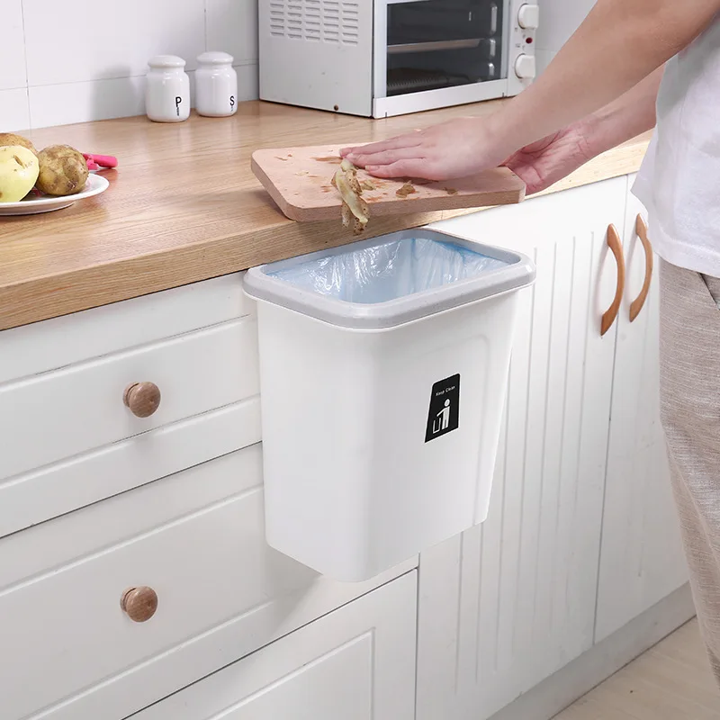 

Japanese Wall Mounted Trash Can Kitchen Classify Waste Bin with Lid Living Bedroom Garbage Bucket Room Dustbin Toilet Trash Cans