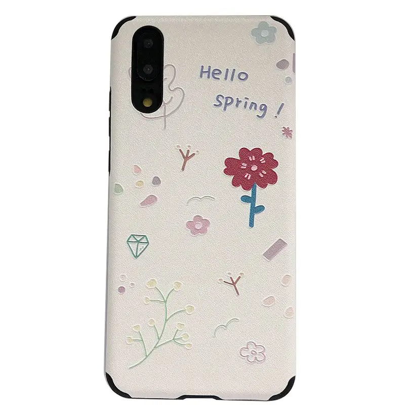 Мягкий чехол с надписью «Hello весенний тиснение» для Xiaomi MI9 MI9SE MI9lite MI8 MI8SE MI8LITE A3 MI6, чехол с мелкими цветами и тиснением, чехол
