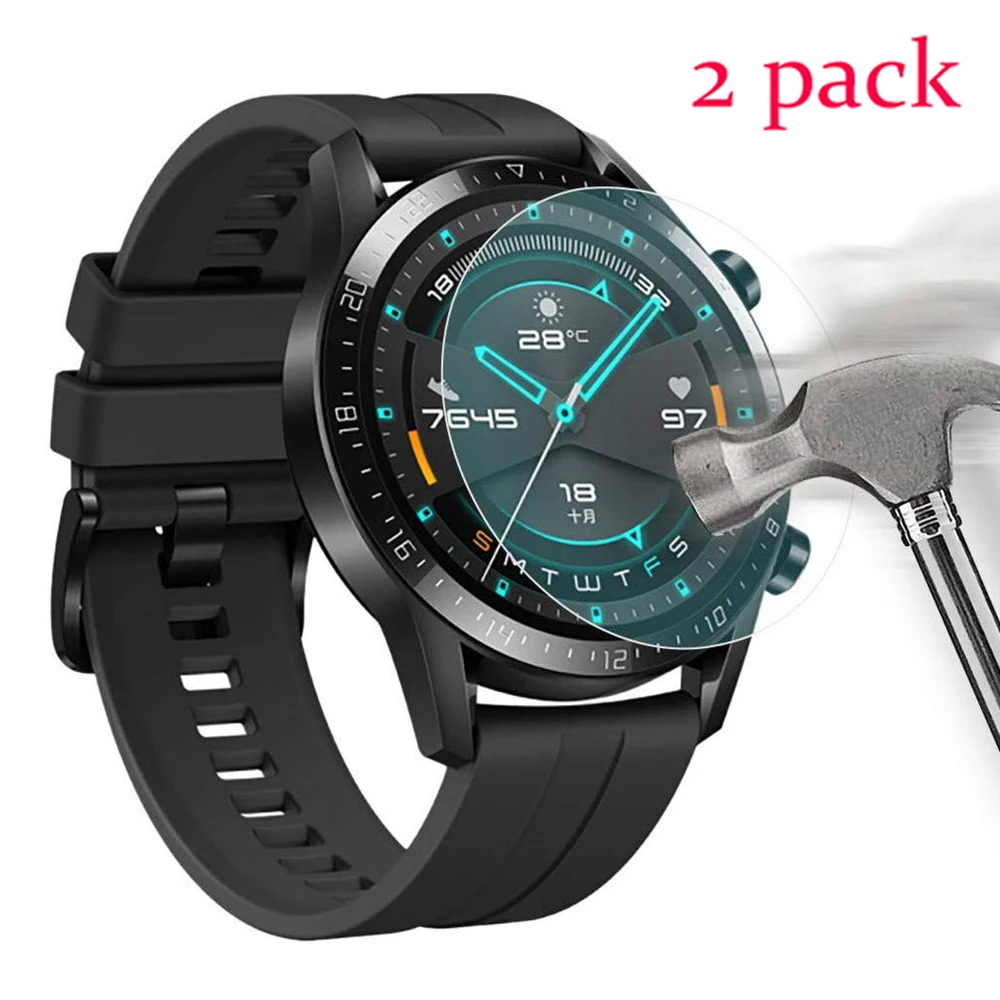 2 шт. защитная пленка из закаленного стекла для умных часов Huawei Watch GT GT2 42 мм 46