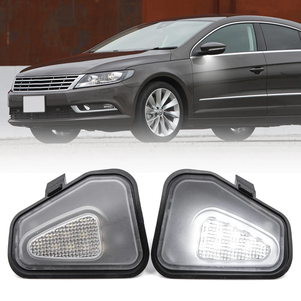 LED Front Under Side Mirror Puddle Light Module Lamp For Volkswagen VW Passat B7 EOS 1F7 1F8CC Scirocco MK3 Jetta MK6 2PCS | Автомобили и