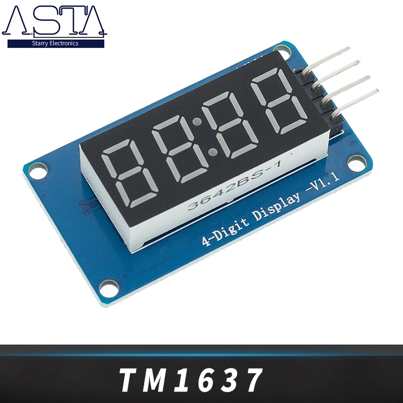 TM1637 4 бит цифровой светодиодный Дисплей модуль для arduino 7 сегментный 0 36 дюйма часы