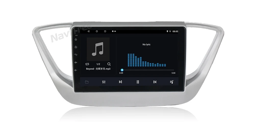 NaviTree 9inch IPS 2.5D Android 9.0 Car Radio Multimedia For HYUNDAI Solaris Verna Accent gps SWC wifi