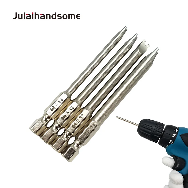 

Julaihandsome 1/4" Shank Screwdriver Bits Set U Type Bits 75mm Length Spanner Bit U4 U6 U8 U10 S2 Steel with Magnetic