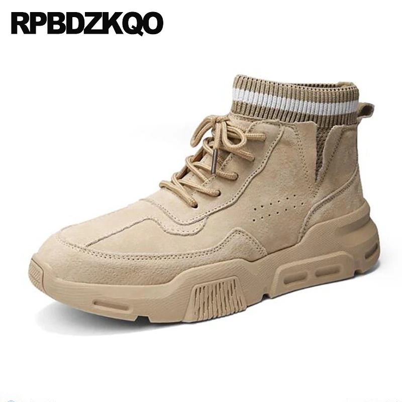 

designer lace up short suede retro 2019 vintage british style patchwork autumn winter men boots with fur fall shoes booties