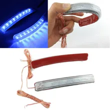 

2X Blue Light Car 9LED Turn Signal Modified Rearview Mirror Decorative Lights Soft Turn Light