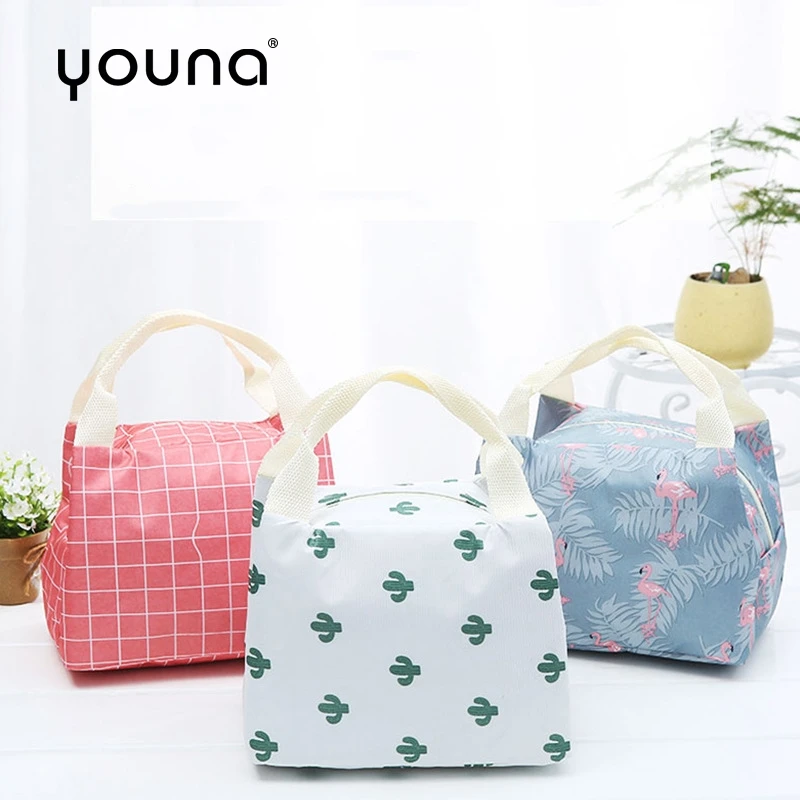 

Foldable Picnic Food Storage Organizer Handbag Insulated Lunch Bag Cool Tote Bag for Lunch Boxes for Women Men Student Kid