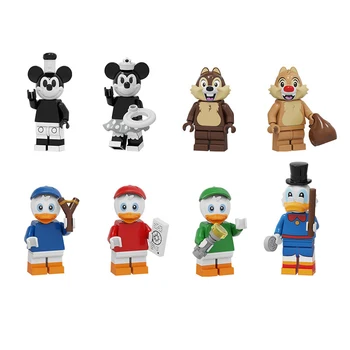 

8pcs/Set DISNEY Mickey Duck Building Blocks Bricks DIY Educational Action Figure Compatible Birthday Gift Toy For Boys Children