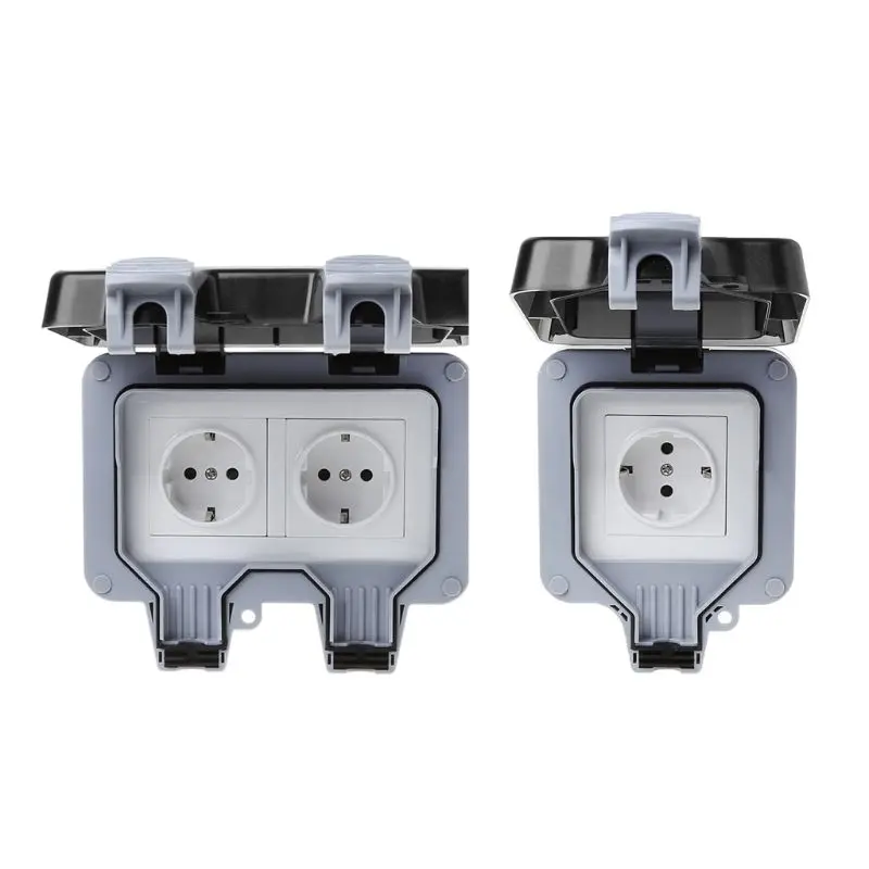 

Outdoor Wall Switch Socket IP66 Weather&Dust Proof Power Outlet EU Standard