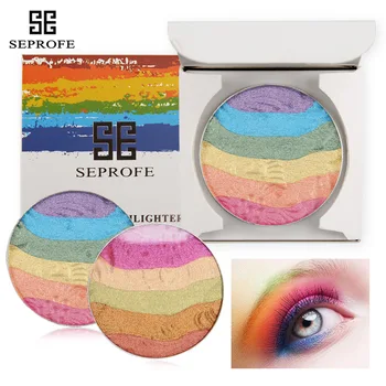 

Beauty Glazed 6 Colors Glitter Matte Eyeshadow Palette Fluorescent Rainbow Disk Highlight Eyeshadow Palette maquillage TSLM2