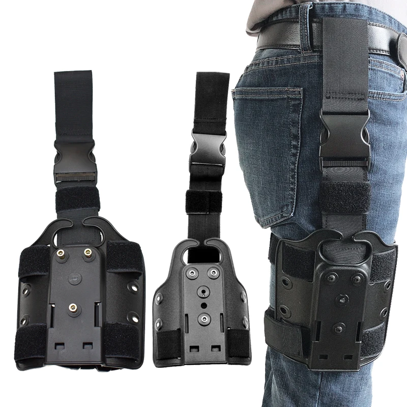 Tactical Drop Leg Platform for Glock 17 19 Colt 1911 P226 USP Pistol Thigh Holster Paddle Adapter Hunting Gun Accessories