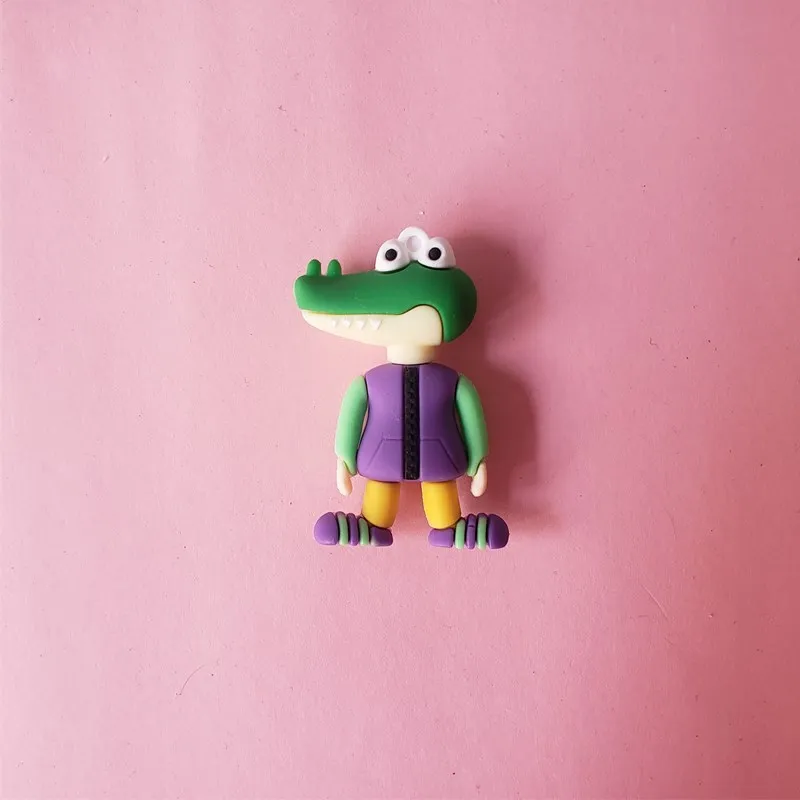 50 шт. каваи 3D мультфильм ПВХ мягкий крокодил кабошоны DIY ювелирные изделия брелок Ремесло Украшение для альбома части оптом: 57*35 мм - Цвет: purple