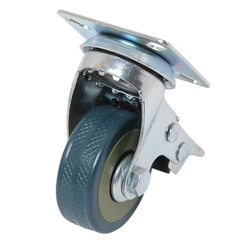 

PVC Casters 4pcs Casters Heavy Duty 2/3 Inch Pneumatic Caster Wheels No Noise Wheels DNJ998