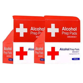

200Pcs/Lot Alcohol Prep Swap Pad Wet Wipe for Antiseptic Skin Cleaning Care Jewelry Mobile Phone Tool Alcohol Pads