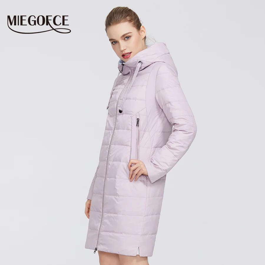 MIEGOFCE 2020 Дизайнерская Новая Весенняя Женская Коллекция Куртка на Молнии и Средней