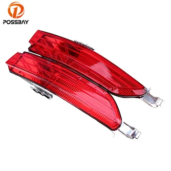 

POSSBAY Red Rear Bumper Reflector Tail Light Bars Brake Parking Warning for VW Touareg (Typ 7P) 2011-2014 Pre-facelift