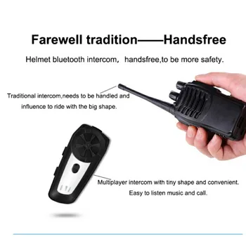 

Motorcycle Bluetooth Intercom Helmet Headsets Wireless Interphone Handsfree Walkie Talkie