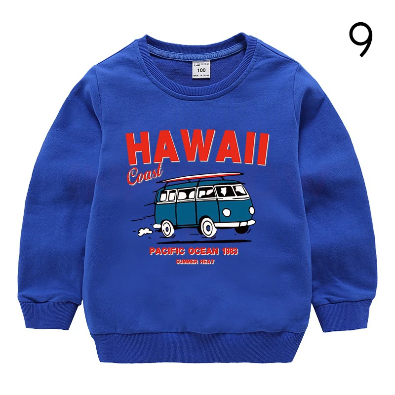 INPEPNOW детские толстовки с капюшоном с рисунком автомобиля одежда для маленьких девочек Милая рубашка детский хлопковый свитер для мальчиков; свитер для мальчиков - Цвет: 9