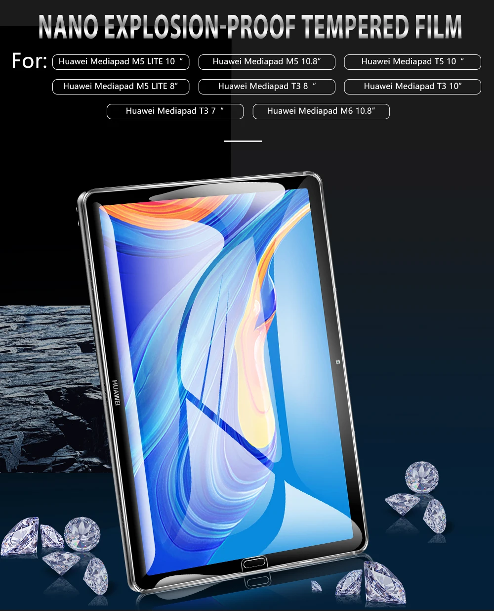 Закаленное стекло для huawei Mediapad M5 Lite 8 10 M3 LITE 8 Защитная пленка для экрана для Mediapad T3 7 закаленное стекло huawei T3 10