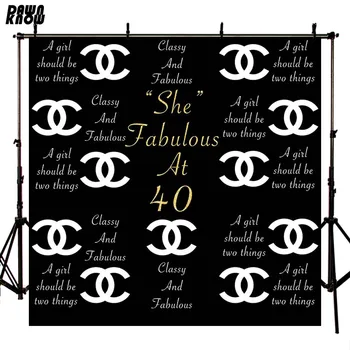 

DAWNKNOW 40th Birthday Vinyl Photography Background For Adult Photo Shoot Backdrop For Birthday Party Photo Studio lv1731