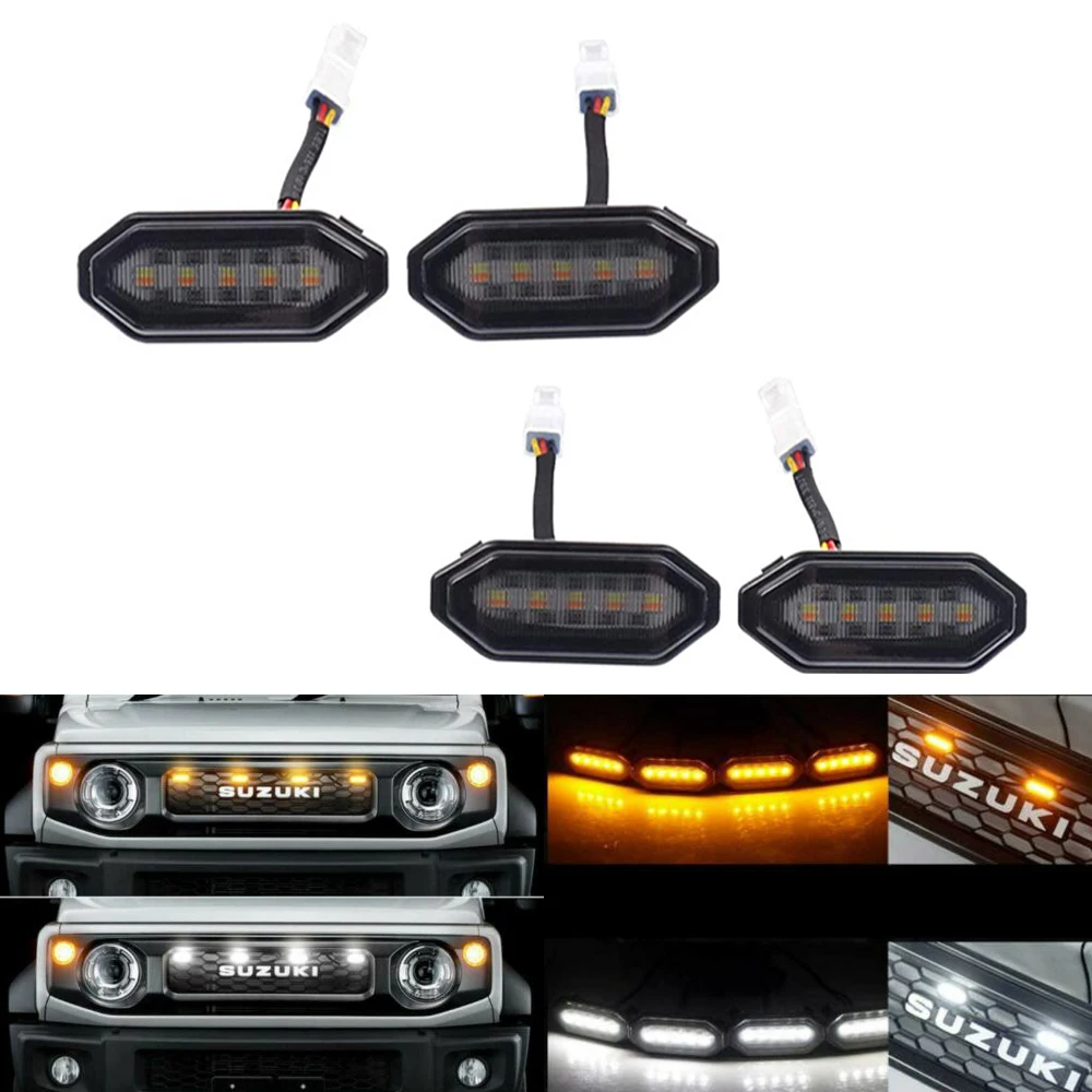 Front Grille Upgrade LED Lamps 4 pcs White Light Yellow Light