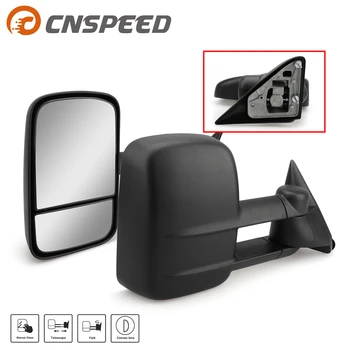 

Pair Manual Tow Mirrors Trailer With Blind Spot Mirror For 88-98 Chevy GMC C/K 1500 2500 3500 Pickup