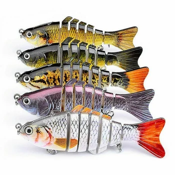 

5PCS 7Segment Multi Jointed Fishing Lures Fishing Bait Hooks Swimbait