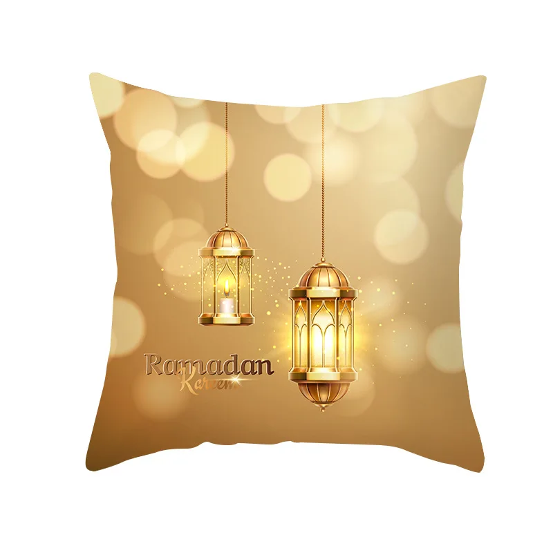 Ramadan Decorations EID Mubarak Decor Cushion Cover Aid Ramadan Decorations Islamic Muslim Decor Ramadan Kareem EID Al Adha Ramada Pillowcase