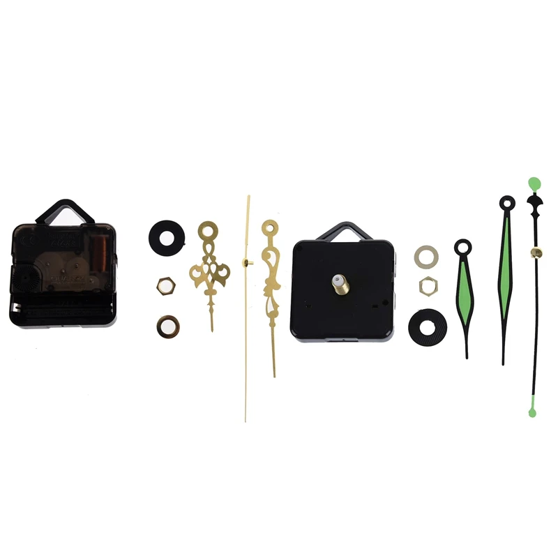 Кварцевые часы механизм DIY запасные части золотые и кварцевые часы механизм DIY запасные части+ светящиеся стрелки