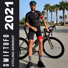 Swiftofo Black Skinsuit Cycling Suits Man Triathlon Road Cycling Set Ropa Ciclismo Maillot Bike Sports Jumpsuit With Pockets
