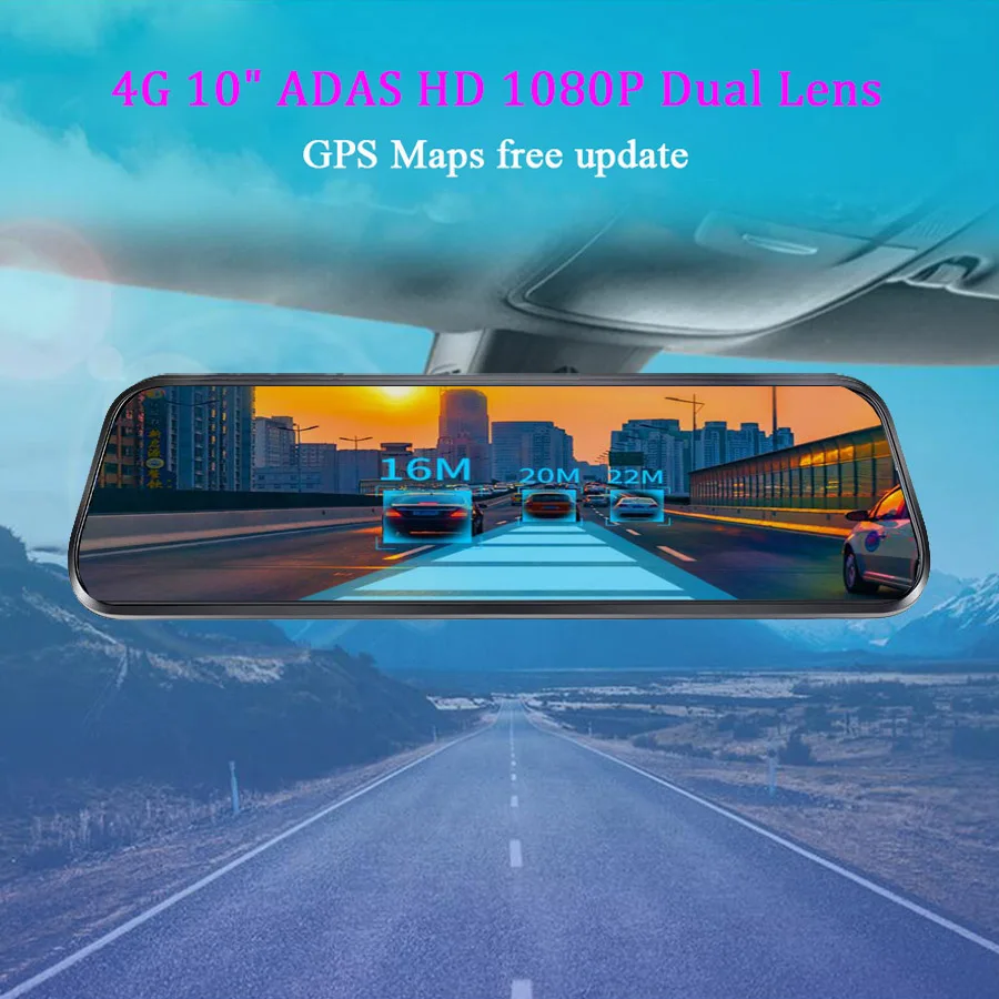 WHEXUNE специальный автомобиль ADAS Android зеркало 4G DVR камера 1" авто зеркало заднего вида 1080P WiFi для панели, GPS Cam РЕГИСТРАТОР видео рекордер