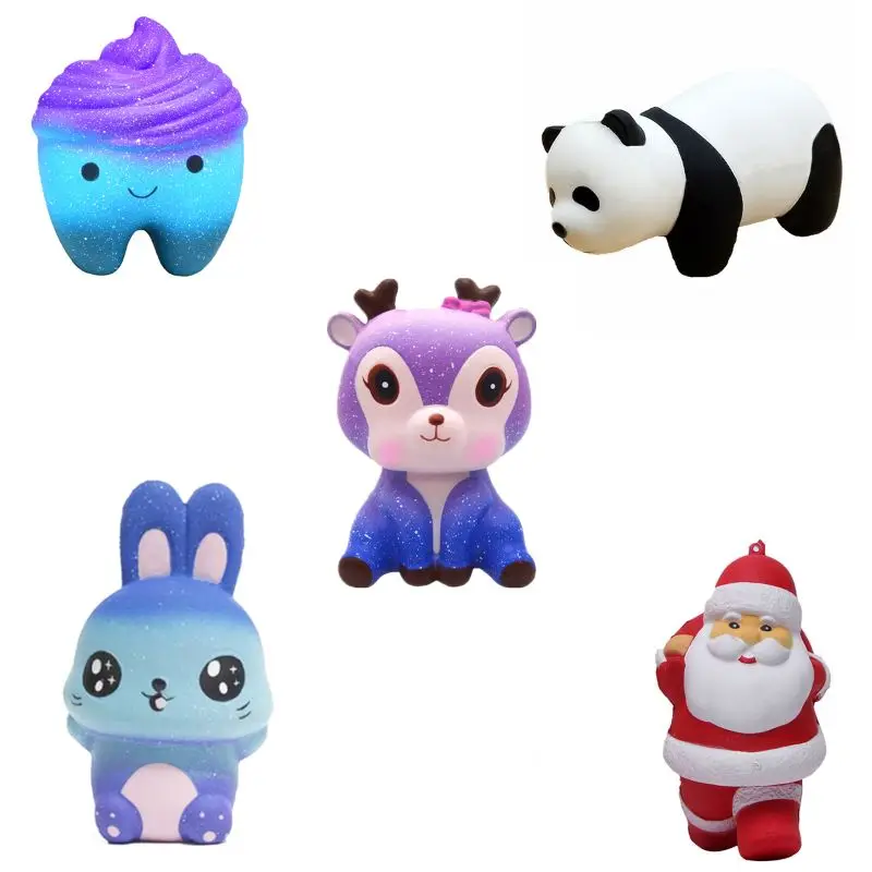 6 шт. Jumbo Kawaii Красочные Галактики сюрприз мягкие куклы коробка наполнитель замедлить рост снятие стресса сжимаются игрушки Рождественский подарок R7RB