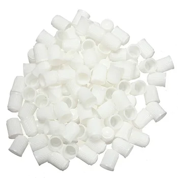 

100pcs Plastic Valve Caps Tire Cap Valve Cover for Car Motorcycle White