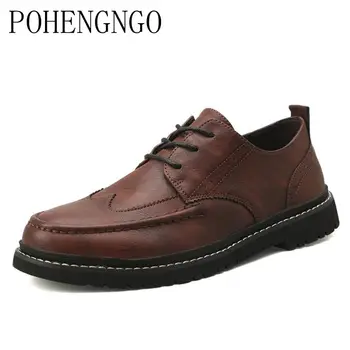 

2020 New Fashion Dress shoes Men High Quality Soft Comfort Light Non-slip Wear-resistant Flat Heel Leather shoes Wedding shoes