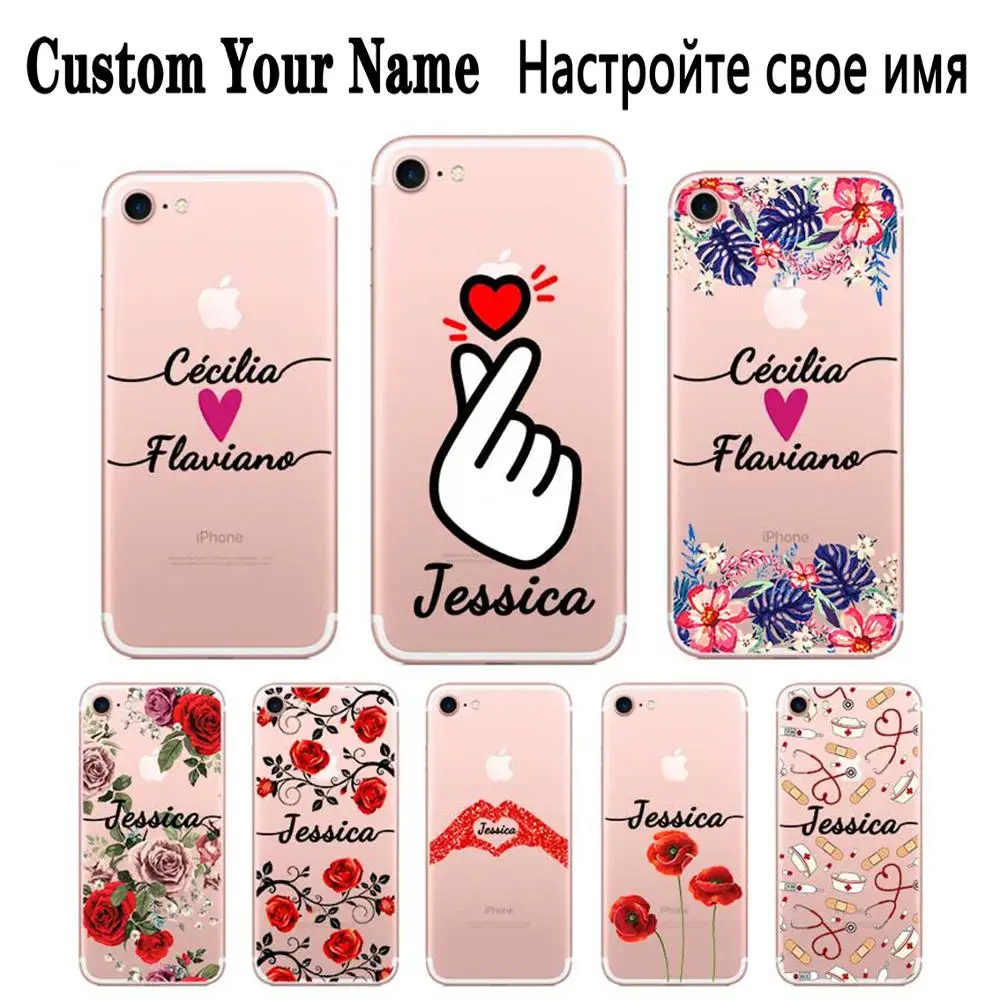 Couple Gift Custom Your Name DIY Design Case Cover For iPhone 11 Pro XR X XS Max 5 5S SE 6 6s 7 8 Plus |