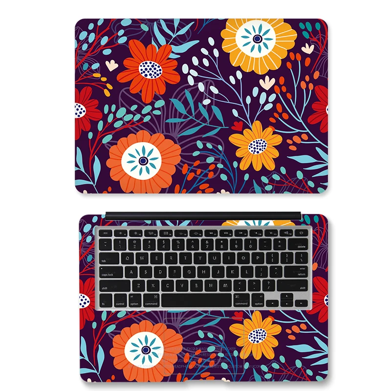 Flower Laptop stickers decal cover Skin Sticker Notebook 12" 14" 15.6" skin for xiaomi AIR 13.3/asus/macbook pro/acer/hp/lenovo