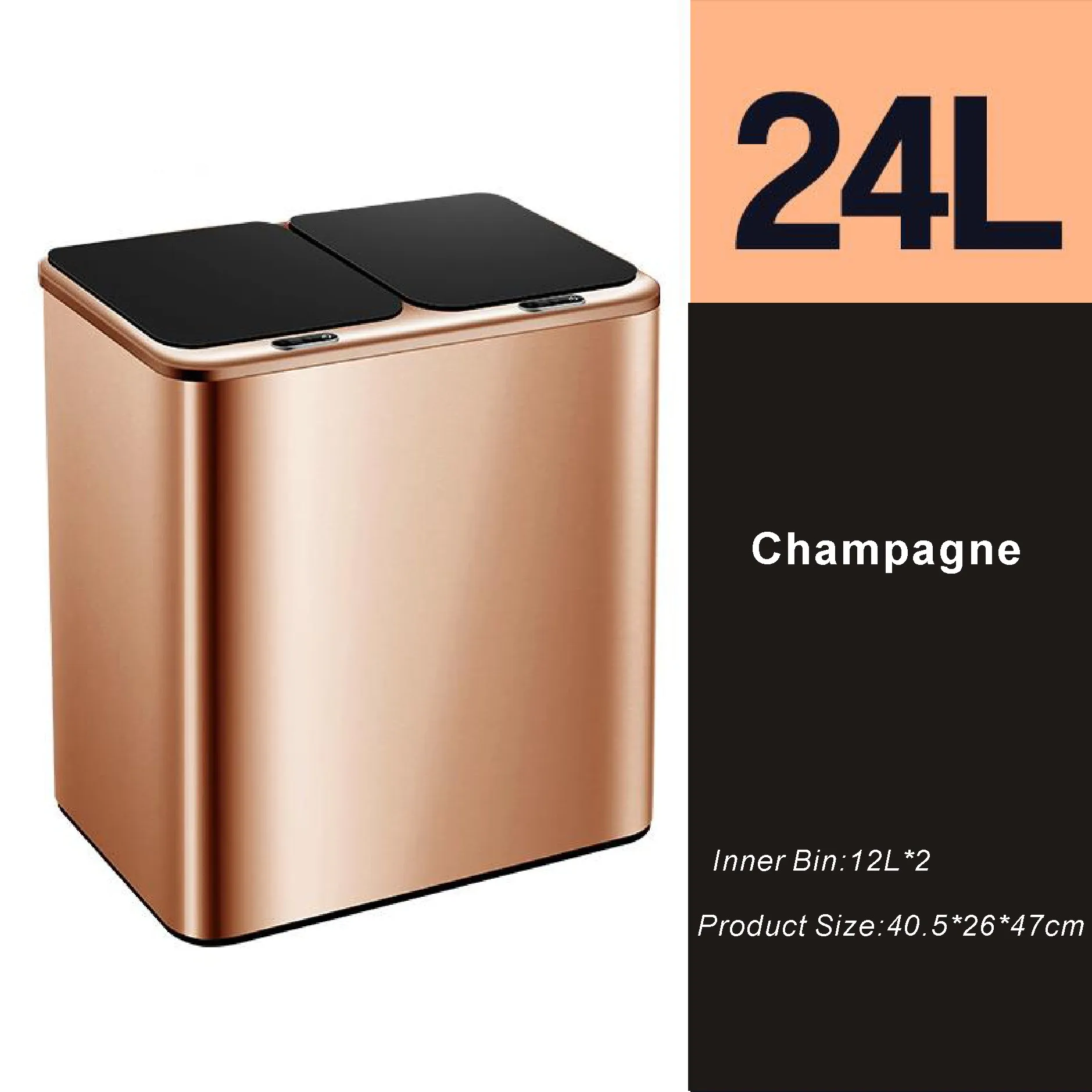 

Stainless Steel Automatic Touchless Trash Can Classify Intelligent induction Motion Recycle Bin Sensor Garbage Bin For Kitchen