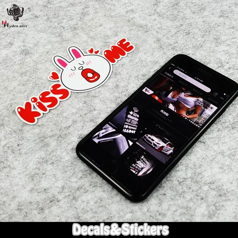 NO. LN283 мультфильм Kiss Me Rabbit MOTO GP Светоотражающая Автомобильная наклейка наклейки