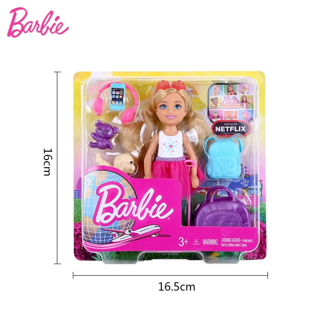 Barbie Doll Travel Chelsea Blonde Hair 