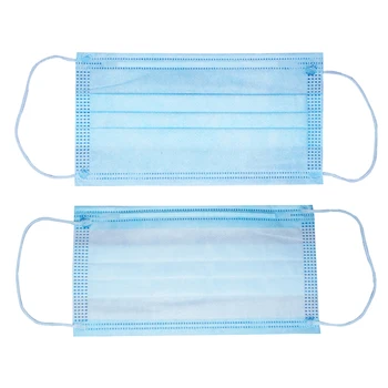 

100pcs Disposable Mask Protective Face Mouth Masks Elastic Ear-loops 3-ply Non-Woven Facial Masks Personal Health Mask Home Use