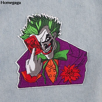 

20pcs/set Homegaga Joker Patches Iron On Embroidered Patch Sewing Fabric Clothing Appliques Diy T-shirt Decoration D2508