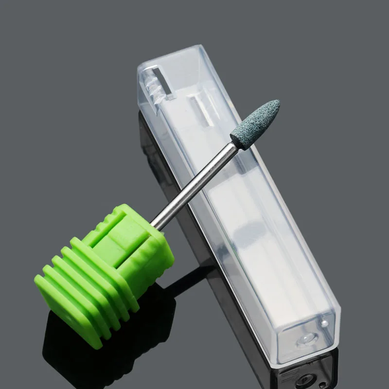 1 шт. зеленый керамический камень для ногтей сверла для маникюра Электрический Роторный корунд для ногтей фреза для удаления омертвевшей кожи инструменты для дизайна ногтей