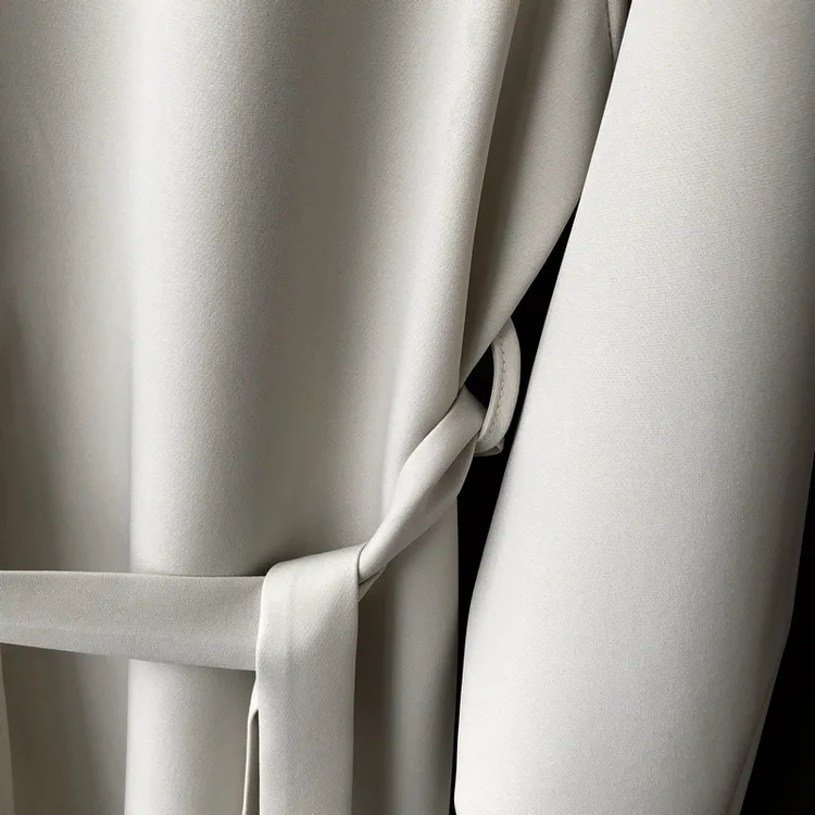 Mooirue Лето женские рубашки винтажное плотное шифоновое с отворотом длинное тонкое женское офисное платье