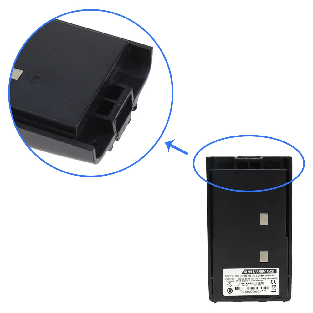 2X Replacement Battery for HYT TC500 Two Way Radio 1100mAh 6 0V Ni MH NO BH1104 5