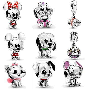 

2020 New Authentic Charm Fit Pandora Bracelet Silver 925 Original Bead Charm Patch Nemo Stitch Pendant DIY Bangle Jewelry Making