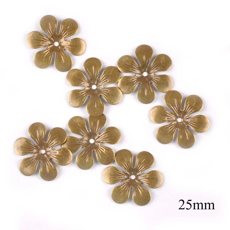 4 Bronze Gold/silver/Bronze 10 Style Flowers Wraps Filigree Connectors For Scrapbooking Embellishments Metal Crafts Decor 20pcs YK0762 - Цвет: 4 Bronze