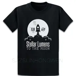 К Луне Stellar Xml криптовалюта футболка крутая Весенняя свободная футболка с юмором и принтом хлопок крутой размер больше размера