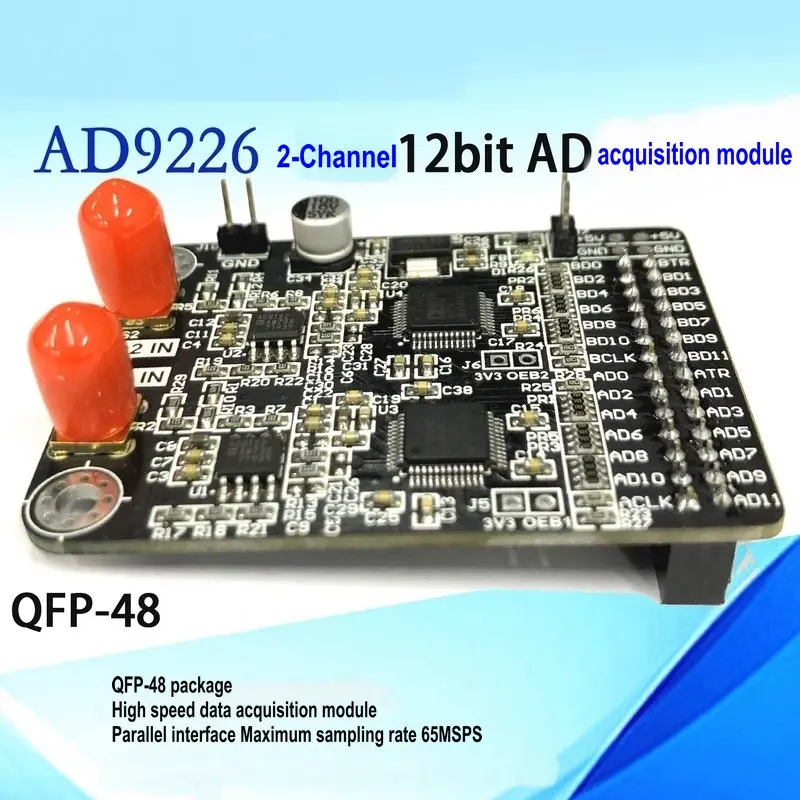 Двухскоростной AD Модуль AD9226 параллельный 12 бит AD 65 м для сбора данных FPGA макетная плата - Цвет: QFP48