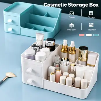

Large Capacity Cosmetic Makeup Organizer Cosmetic Storage Box Organizer Desktop Jewelry Nail Polish Makeup Drawer Container