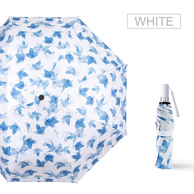 Ins umbrella, folding, small, fresh, sunny and rainy, sun protection, UV protection, simple student umbrella